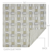 Finders Keepers Queen Quilt 94Wx94L 5pc Bundle (Quilt, Euro Shams, Shams)