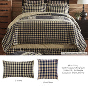 My Country California/Luxury King Quilt 124Wx115L 5pc Bundle (Quilt, Euro Shams, Shams)