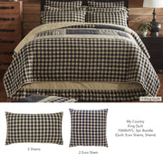My Country King Quilt 106Wx97L 5pc Bundle (Quilt, Euro Shams, Shams)