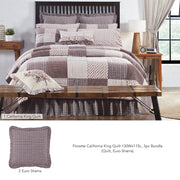 Florette California King Quilt 130Wx115L 3pc Bundle (Quilt, Euro Shams)
