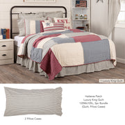 Hatteras Patch Luxury King Quilt 120Wx105L 3pc Bundle (Quilt, Pillow Cases)