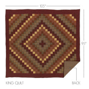 Heritage Farms King Quilt 105Wx95L 3pc Bundle (Quilt, Pillow Cases)