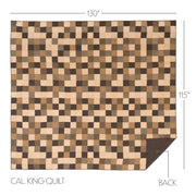 Kettle Grove California King Quilt 130Wx115L 3pc Bundle (Quilt, Shams)