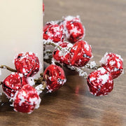 Joyful Red Jingle Bells with Snow Candle Ring - 3.5"