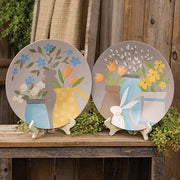 Spring Flowers In Jars Plate  (2 Count Assortment)