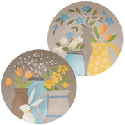 Spring Flowers In Jars Plate  (2 Count Assortment)