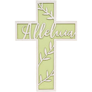 Vined Alleluia Cross Sign