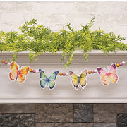 Beaded Pastel Watercolor Butterfly Garland