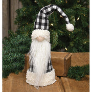 Black & White Buffalo Check Gnome Tree Topper