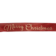 Wired Red & Gold Merry Christmas Ribbon - 2.5" x 10yds