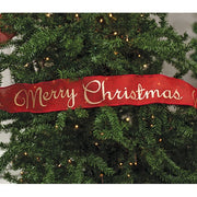 Wired Red & Gold Merry Christmas Ribbon - 2.5" x 10yds