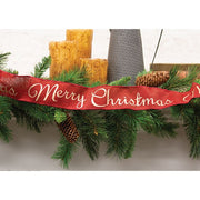 Wired Red & Gold Merry Christmas Ribbon - 2.5" x 10yds