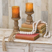 White Washed Bead Tassel Tied Garland