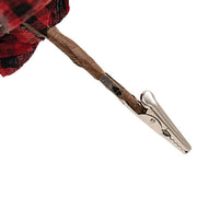 Red/Black Plaid Poinsettia Ornament