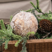 Sparkle Birch Ball Ornament - 4"