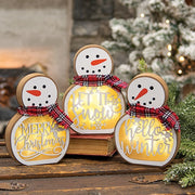 LED Snowman Sitter  (3 Count Assortment)