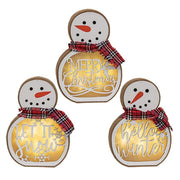 LED Snowman Sitter  (3 Count Assortment)