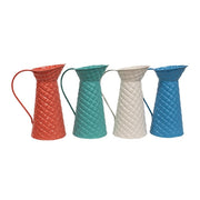 Diamond Pattern Embossed Mini Water Pitcher - 6"H  (4 Count Assortment)