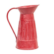 Mini Distressed Ribbed Metal Water Pitcher - 4.75"H  (4 Count Assortment)