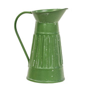Mini Distressed Ribbed Metal Water Pitcher - 4.75"H  (4 Count Assortment)