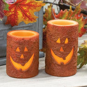 Jack O Lantern Timer Pillar - 6"