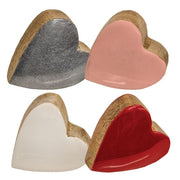 Little Wooden Hearts in Glass Jar (Set of 21)