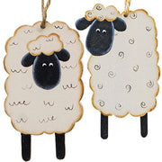 Sheep Ornament with Hanger  (4 per Bag)