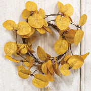 Penny Leaf Candle Ring - Mustard - 3.5"