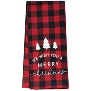 Red Buffalo Check Merry Christmas Towel