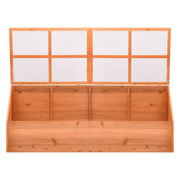 Greenhouse Natural Wood Tone Wood Large Foldable Greenhouse