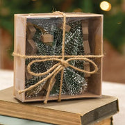 Mini Snowy Bottle Brush Trees (Set of 12)