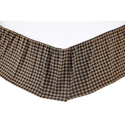 Black Check King Bed Skirt 78x80x16