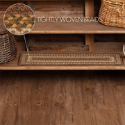 Tea Cabin Jute Stair Tread Rect Latex 8.5x27