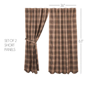 Dawson Star Scalloped Short Panel Set of 2 63x36