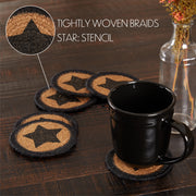 Farmhouse Jute Coaster Stencil Star Set of 6