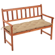Garden Bench Acacia wood with beige cushion