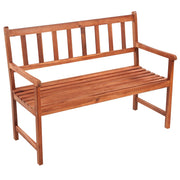 Garden Bench Acacia wood with beige cushion