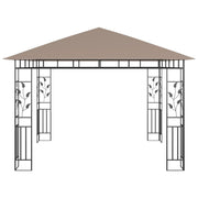 Gazebo with Mosquito Net 9.8'x9.8'x9' Taupe 0.6 oz/ft