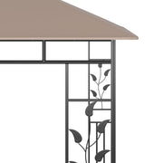 Gazebo with Mosquito Net 9.8'x9.8'x9' Taupe 0.6 oz/ft