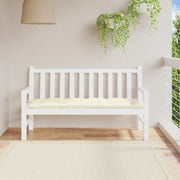 Garden Bench Cushion Cream White Oxford Fabric (100% Polyester)