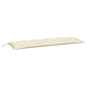 Garden Bench Cushion Cream White Oxford Fabric (100% Polyester)