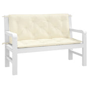 Garden Bench Cushion Set of 2 Cream White
