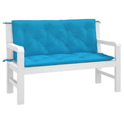 Garden Bench Cushion Set of 2 Light blue