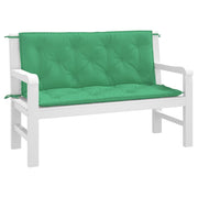 Garden Bench Cushion Set of 2 Green Oxford fabric (100% polyester)