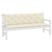 Garden Bench Cushion Set of 2 Cream White