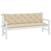 Garden Bench Cushion Set of 2 Beige Oxford Fabric (100% polyester)