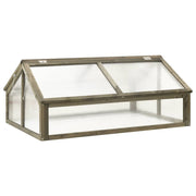 Greenhouse Grey Solid fir wood and transparent panels Medium