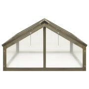Greenhouse Grey Solid fir wood and transparent panels Medium