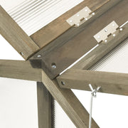 Greenhouse Grey Solid fir wood and transparent panels Medium