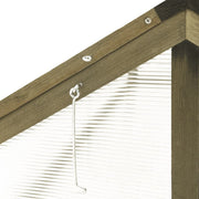 Greenhouse Grey Solid fir wood and transparent panels Medium